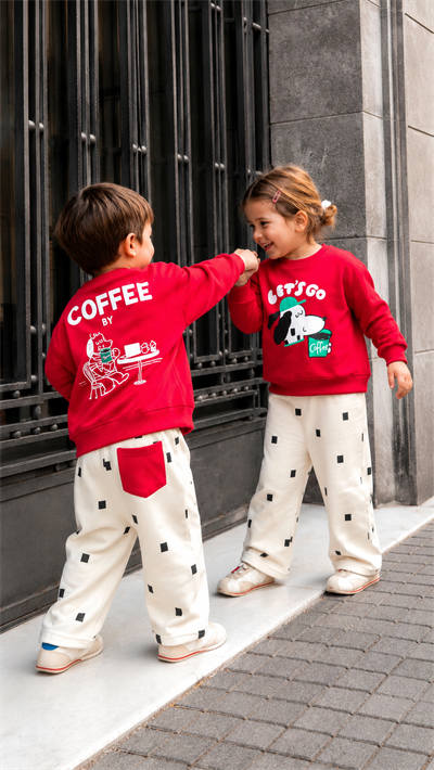 Unisex Ön Arka Lets Go Baskılı Sweatshirt Alt Üst Eşofman Takım