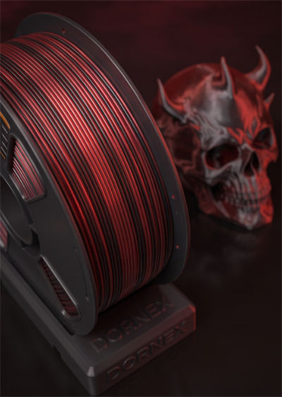 Dornex Kırmızı-Siyah Silk PLA Filament