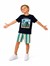 Cg Kids Araba Desenli Çizgili Şortlu Tshirt & Şort Erkek Çocuk Alt Üst Takım