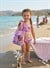 Cg Kids Frozen Elsa Baskılı Kız Çocuk Çantalı Fırfırlı Üçlü Bikini Takımı