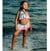 Cg Kids Renkli Desen Baskılı Fiyonk Detaylı Askılı Kız Çocuk Bikini / Mayo Alt Üst Takım Süper Kalite
