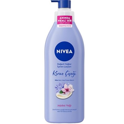  Değerli Yağlar İçeren Vücut Losyonu Kiraz Çiçeği & Jojoba Yağı, 400 ml