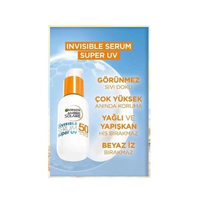 Ambre Solaire Invisible Spf50 Süper Uv Günlük Güneş Koruyucu Serum 30 ml
