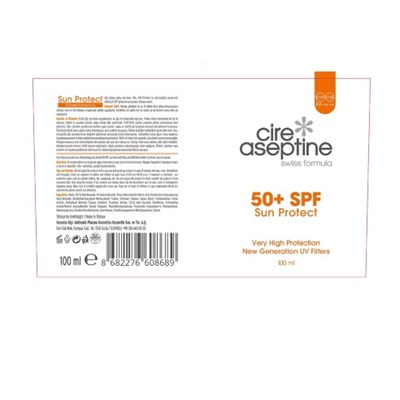 Cire Aseptine 50+SPF Güneş Koruyucu Krem 100 ml