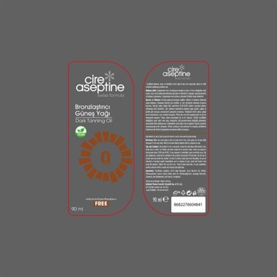 Cire Aseptine Bronzlaştırıcı Güneş Yağı 0 SPF 90 ml