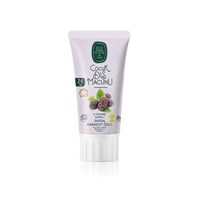 Doğal Karadut Özlü 2-6 Yaş Çocuk Diş Macunu 60 ml