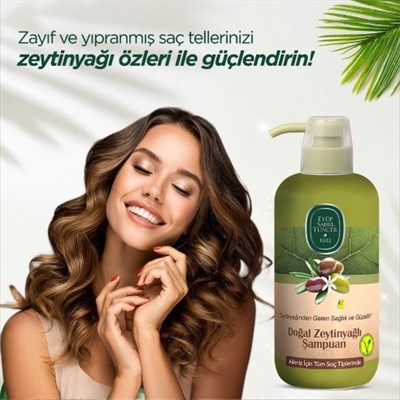 Eyüp Sabri Tuncer Doğal Zeytinyağlı Şampuan 600 ml x 2 adet