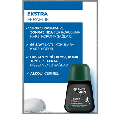 Garnier Men Ekstra Ferahlık Roll-On Deodorant 50 ml