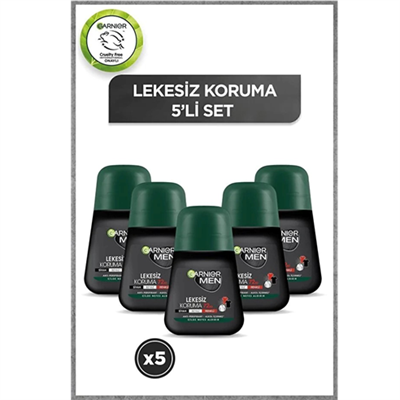 Garnier Men Lekesiz Koruma Roll-On Deodorant 50 ml x 5 adet