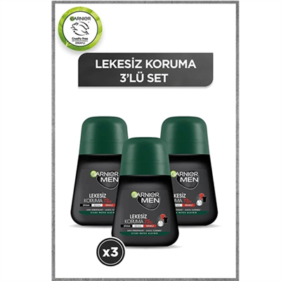 Garnier Men Lekesiz Koruma Roll-On Deodorant 50 ml x 3 adet