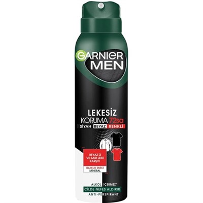 Garnier Men Lekesiz Koruma Sprey Deodorant 150 ml  x 3 adet