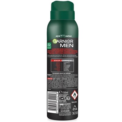 Garnier Men Lekesiz Koruma Sprey Deodorant 150 ml  x 3 adet