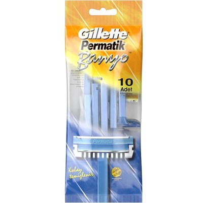 Gillette Permatik Banyo Kullan At Erkek Tıraş Bıçağı 10 Adet