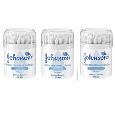 Johnsons Bebek Kulak Temizleme Çubuğu 100 lü x3 Adet