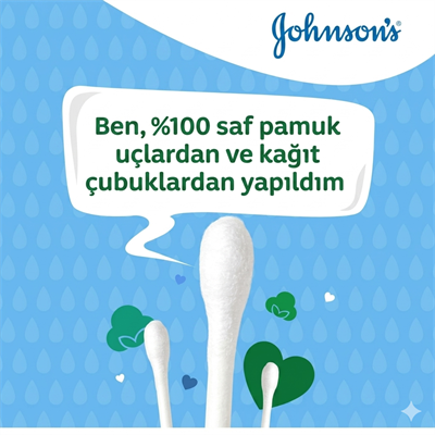Johnsons® Bebek Kulak Temizleme Çubuğu 100 lü