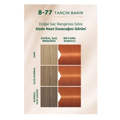 Kalıcı Doğal Renkler 8-77 Tarçın Bakır