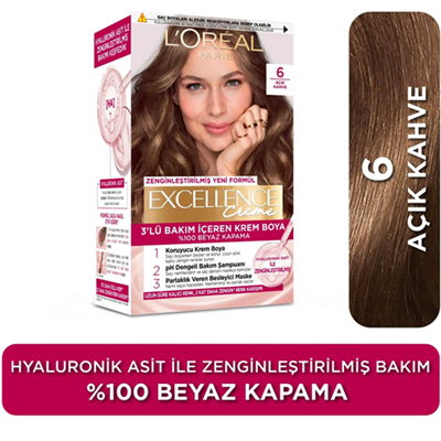 L'Oréal Paris Excellence Creme 6 Açık Kahve Saç Boyası