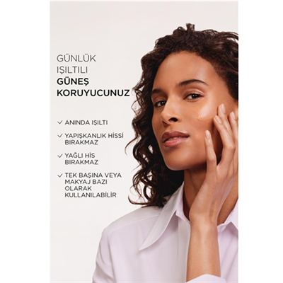 LOREAL PARIS Bright Reveal Spf 50+ Koyu Leke Karşıtı Renkli Fluid Günlük Yüz Güneş Kremi 50 ml - Medium