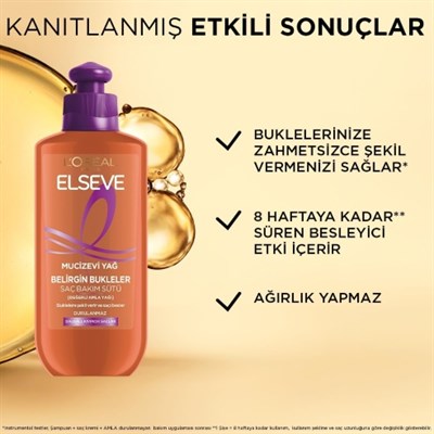 LOreal Paris Elseve Mucizevi Amla Yağı Bukle Belirginleştirici Saç Bakım Sütü 200 ml 