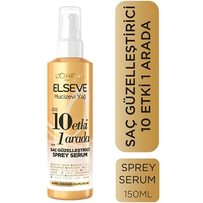 L'Oreal Paris Elseve Mucizevi Yağ 10 Etki 1 Arada Saç Güzelleştirici Sprey Serum 150 ml