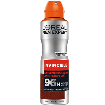L'Oreal Paris Men Expert Invincible Anti Perspirant Sprey Deodorant 150 ml