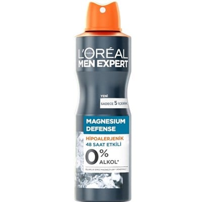 LOreal Paris Men Expert Magnesıum Defence 0 Alkol Erkek Deodorant 150ml