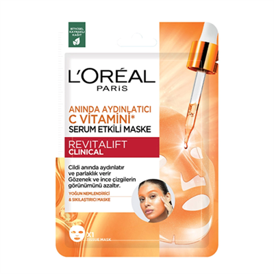 Loreal Paris Revitalift Clinical Anında Aydınlatıcı C Vitamini Serum Maske