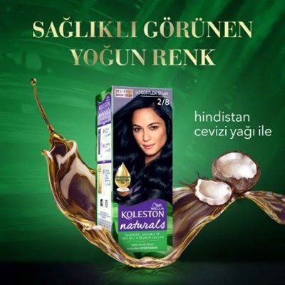Naturals 2/8 Böğürtlen Siyah Saç Boyası x 2 adet