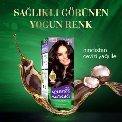 Naturals Saç Boyası 3/0 Koyu Kahve