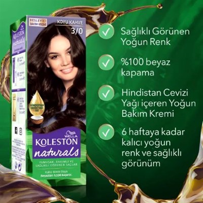 Naturals Saç Boyası 3/0 Koyu Kahve