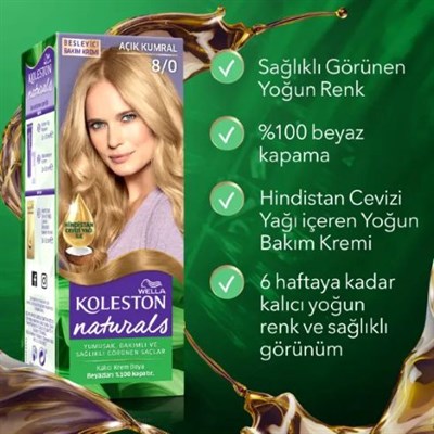 Naturals Saç Boyası 8/0 Açık Kumral