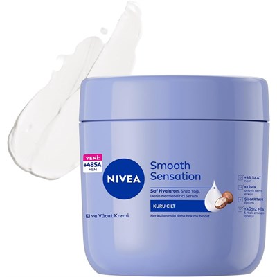 Nemlendirici El ve Vücut Bakım Kremi Pürüzsüzleştirici 400 ml, Kuru Ciltler,48 Saat Yoğun Nemlendirme,Shea Yağı
