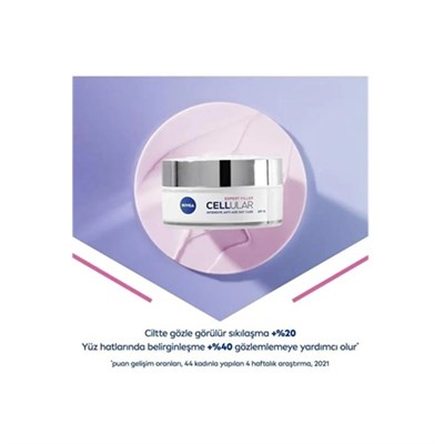 Nivea Expert Filler Yoğun Yaşlanma Karşıtı Gündüz Bakım Kremi 50ml, SPF30 Güneş Koruması, Hyaluronik Asit