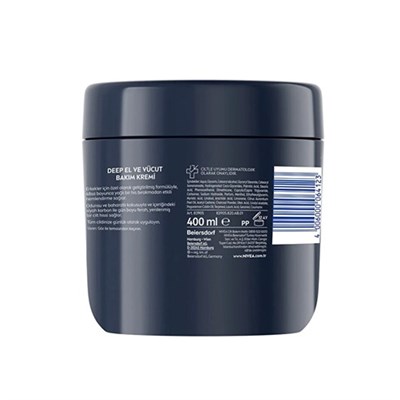 Nivea Men Erkek Deep El ve Vücut Bakım Kremi 400ml, 48 Saat Nemlendirici, Yapışkan His Bırakmaz