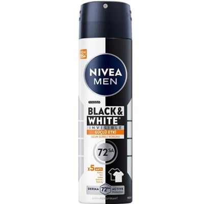 Nivea Men Erkek Sprey Deodorant Black & White Invisible Güçlü Etki 150 ml