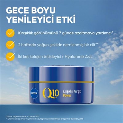 Nivea Q10 Kırışıklık Karşıtı Gece Bakım Kremi 50 ml