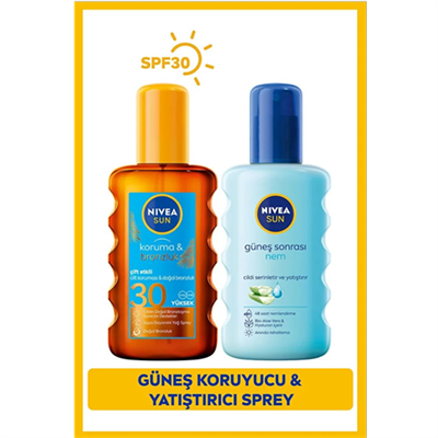 NIVEA Sun SPF30 Koruma & Bronzluk Güneş Yağı Spreyi 200 ml,  Güneş Sonrası Sprey 200ml
