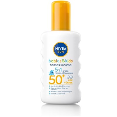 Nivea Sun SPF50+ Çocuklar ve Bebekler İçin Yüksek Güneş Koruyucu Sprey 200ml,