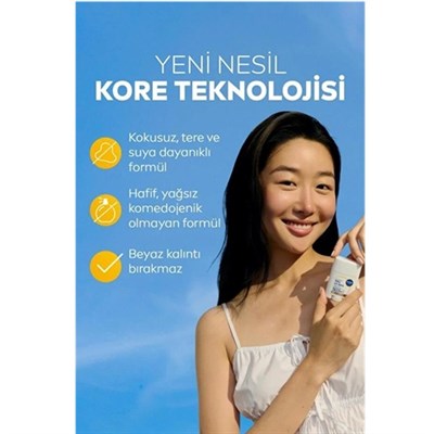 Nİvea Sun SPF50 Çok Yüksek Güneş Korumalı Kore Stick Yüz Güneş Kremi 15gr,