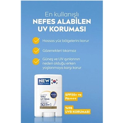 Nİvea Sun SPF50 Çok Yüksek Güneş Korumalı Kore Stick Yüz Güneş Kremi 15gr,