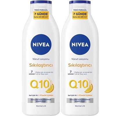 Q10 Sıkılaştırıcı Vücut Losyonu 250 ml,72 Saat Nemlendirici,7 Günde Sıkılaşma x 2 adet