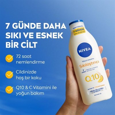 Q10 Sıkılaştırıcı Vücut Losyonu 250 ml,72 Saat Nemlendirici,7 Günde Sıkılaşma x 2 adet