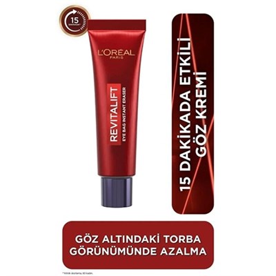 Revitalift Lazer Eyebag Instant Eraser Göz Altı Torba Görünümüne Karşı Etkili Göz Kremi 15ml