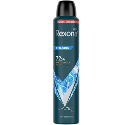 Rexona Men Erkek Sprey Deodorant Xtra Cool 72 Saat Kesintisiz Üstün Koruma 200 ml
