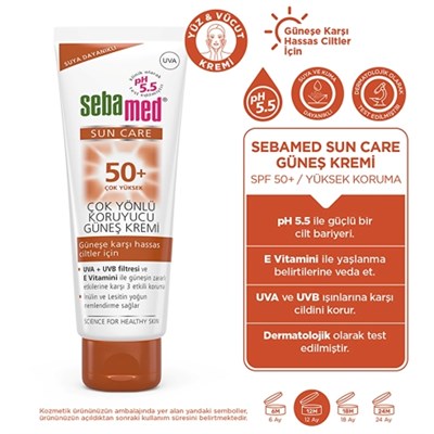 Sebamed Sun Care Suya Dayanıklı SPF 50+ Çok Yönlü Koruyucu Güneş Kremi 75 ml