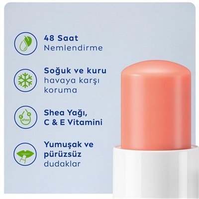 Şeftali Dudak Bakım Kremi 4,8 gr,