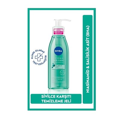 Sivilce Karşıtı Derma Skin Clear Yüz Temizleme Jeli 150ml ve Tonik 200ml, 
