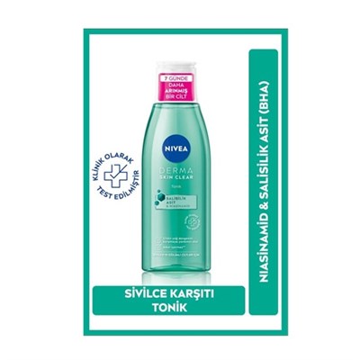Sivilce Karşıtı Derma Skin Clear Yüz Temizleme Jeli 150ml ve Tonik 200ml, 