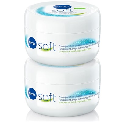 Soft Nemlendirici El Yüz ve Vücut Bakım Kremi 300ml, X2 Adet