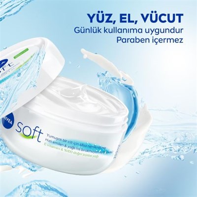 Soft Nemlendirici El Yüz ve Vücut Bakım Kremi 300ml, X2 Adet